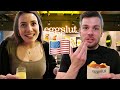 🇬🇧 Brits Try EGGSLUT for the First Time! 🇺🇸