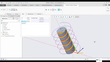 Volume Helical Sweep Creo Parametric
