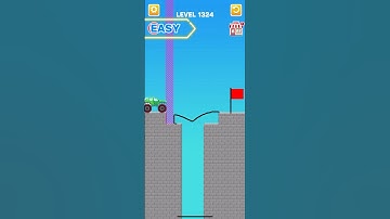 Draw bridge puzzle game level 1324 #gaming #drawing #Shorts