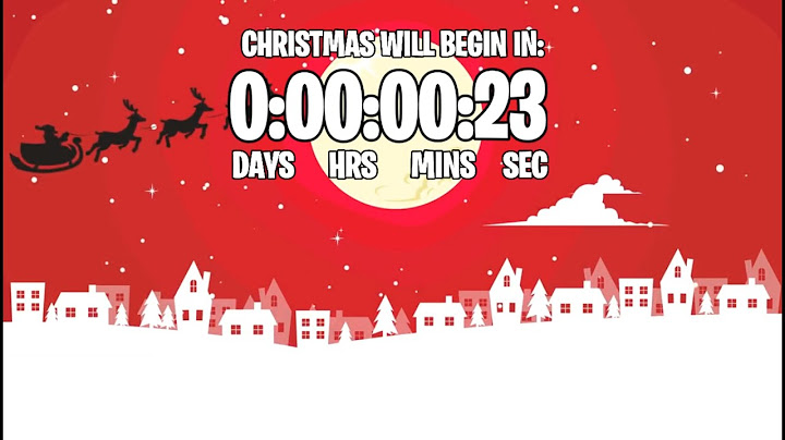 How many days until christmas counting today