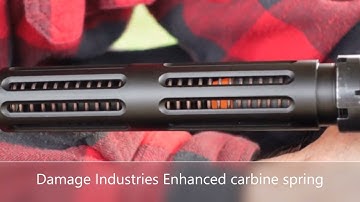 [20] 9mm AR Buffer Testing - Solid 5.5oz buffer vs 4 springs - 1000fps slow-mo