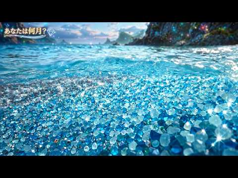 【ASMR】誕生月ごとの宝石の砂浜🌊透明なさざ波が奏でる癒しの音💎 Birthstone Beach Waves🌊