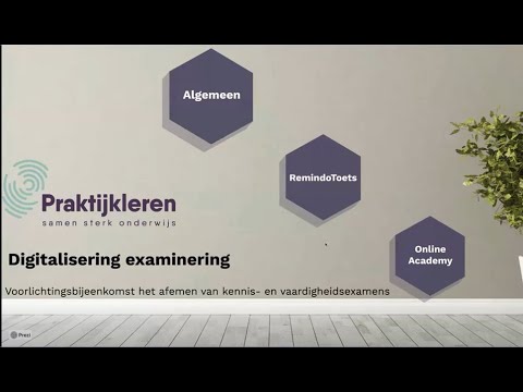 Voorlichtingsbijeenkomst Digitaal Examineren via Remindo