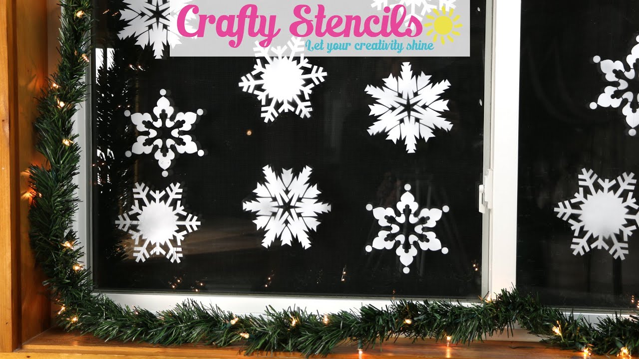 Stencil Snowflakes on Windows with Temporary Snow Frost - YouTube stencil-snowflakes-on-windows-with-temporary-snow-frost-youtube