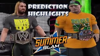 WWE 2K15 John Cena vs Seth Rollins | Summerslam 2015 - Prediction Highlights