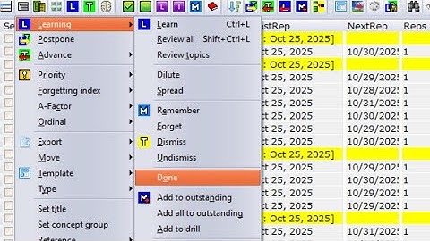 Applying Done In Bulk in SuperMemo