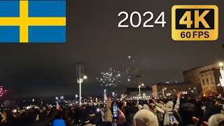 Happy New Year 2024! Chaos and fireworks in Stockholm, Sweden 🇸🇪...