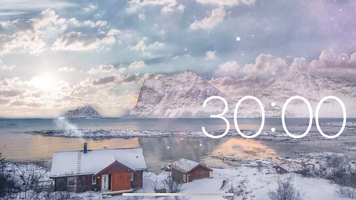 30 Minute Timer - Snowy Mountains (Calm Music)