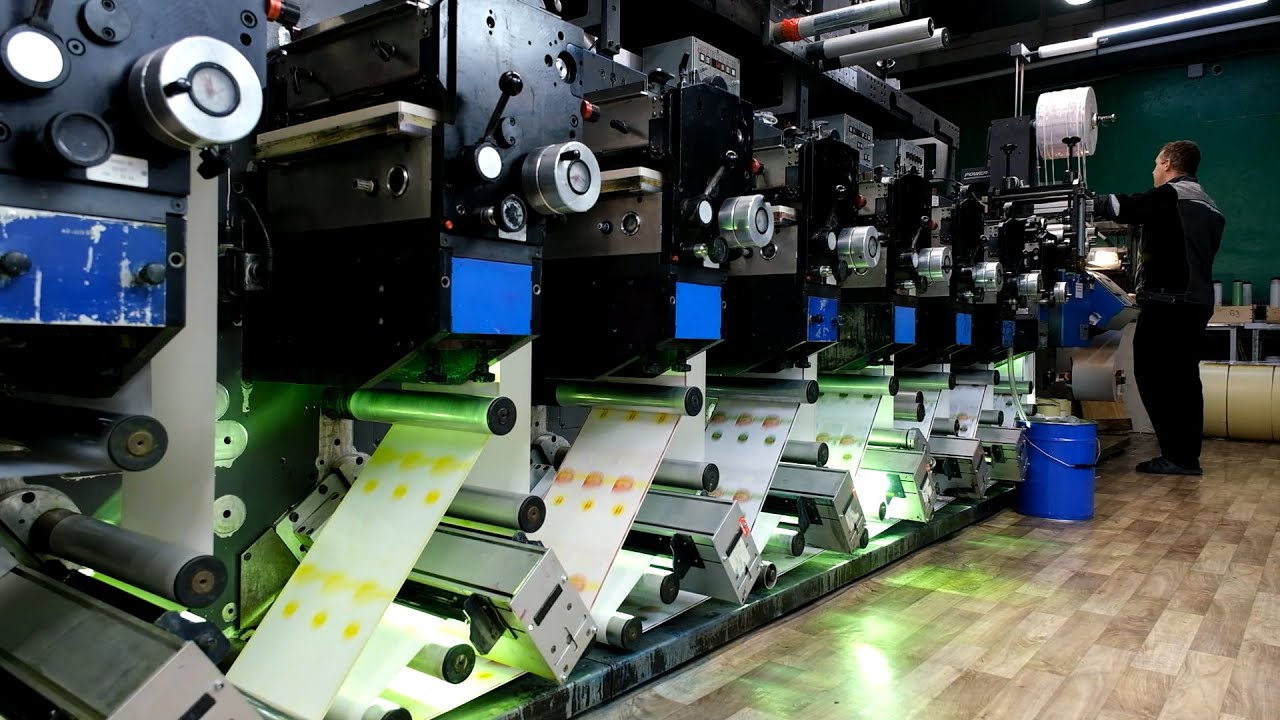 Новелокс — производство самоклеящихся этикеток - YouTube