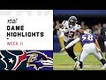 Texans vs. Ravens Week 11 Highlights | NFL 2019