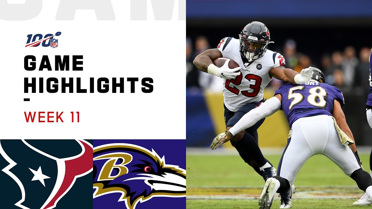 Texans vs. Ravens Week 11 Highlights | NFL 2019