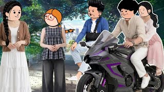ഗൗതമും തമ്പുരുവും ബൈക്കിൽ ഒരുമിച്ച് 😍❤️|Episode -24 |Malayalam fun cartoonz screenshot 5