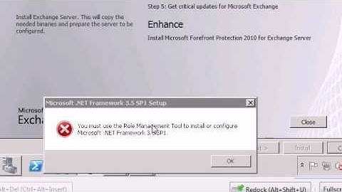 Microsoft: Exchange2010: Server2008 - Role Or Feature