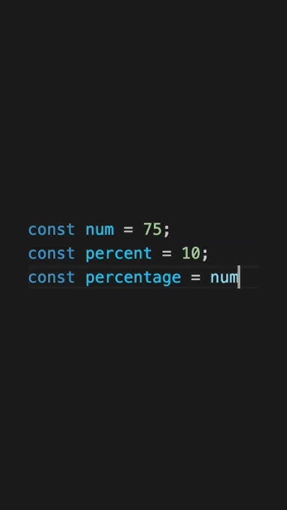 find a percentage of a number in JavaScript - YouTube