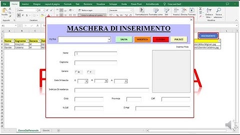 Excel - Form Di Inserimento Codice VB Parte Prima