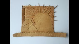 Low Relief Recycled Cardboard Landscape @TheCarnegieCulturalArtsCenter