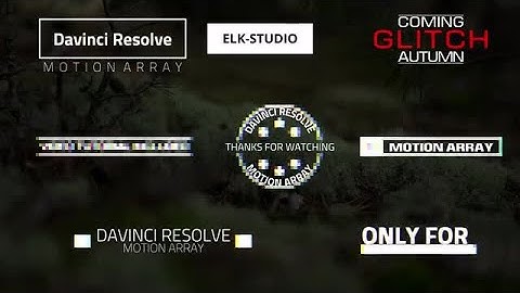 Glitch RGB Split Titles Template DaVinci Resolve Templates
