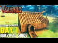 VALHEIM - Getting Started, Day 1 Base, Defeat the First Boss | Valheim How To Get Started Tutorial