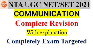 UGC NET Paper 1 | Complete Revision of Communication | For upcoming NET Exam 2021