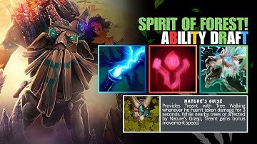 Treant Protector: Static Link + Bloodlust + True Form | Dota 2 Ability Draft