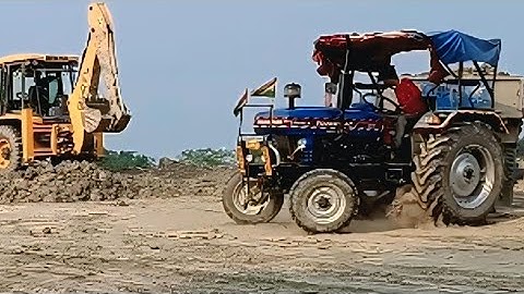 Mahindra 475 Di Tractor Fully Loaded With Red Mud Overturned With Jcb 3dx | JCB Tractor Fully Video 