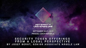 aeternity Universe One - STOs From a Legal Perspective by Josef Bergt, Nägele Law #aeUni #blockchain