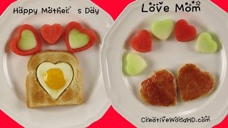 ... you'll need an egg two toast watermelon honeydew heart shaped
cutter 3 different size jelly happy mother's day!