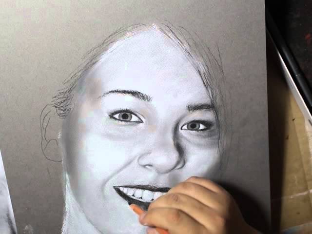 Speed Drawing Pastel Portrait 