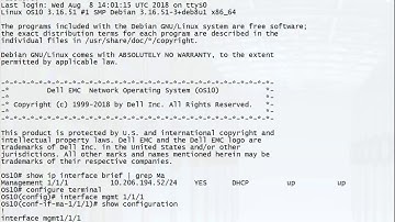 Dell EMC Networking OS10 - Configure Management IP