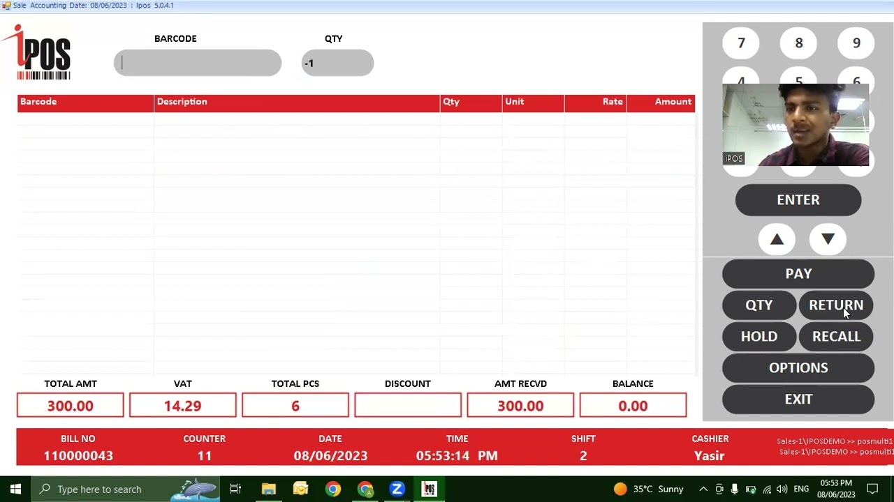 iPOS Point Of Sales (POS) demonstration