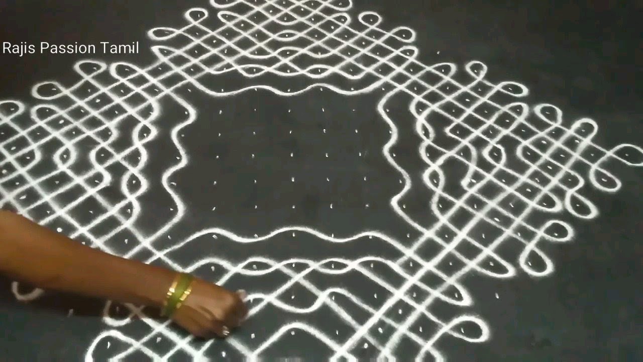 21-1 dot Maargazhi Special Sikku Kolam|| Kambi Kolam|| Melikala Mugullu|| Rajis Passion Tamil