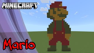 Minecraft Pixel Art Tutorial - Big Mario (Super Mario Bros.)