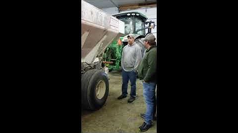 Broadcast seeding of cover crops with a fertilizer spreader and GPS