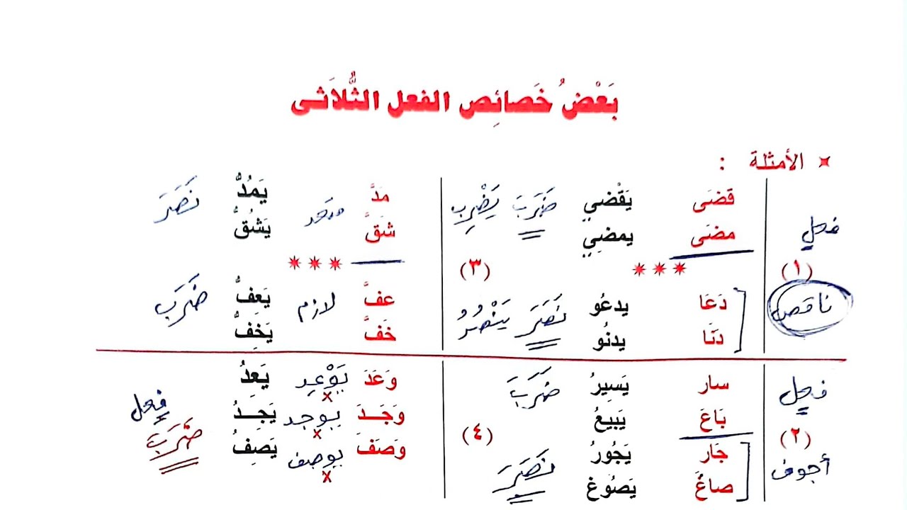 النحو الواضح - 81 - خصائص الفعل الثلاثي