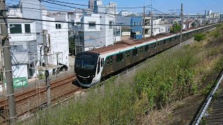 [地下鉄を走る車両らしい屋根汚れ] 東急2020系2128F 準急長津田行き 東武スカイツリーライン(伊勢崎線) 堀切(TS-07)～鐘ヶ淵(TS-06)