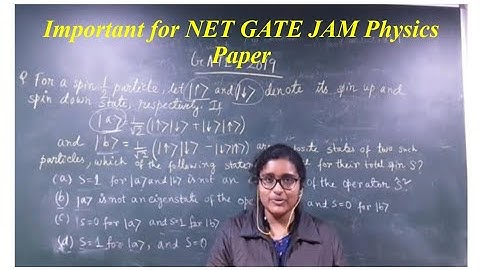 Previous year solution of GATE 👉Quantum mechanics👉 Important concept for NET GATE JAM Physics