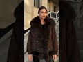 НАРЯДНЫЙ ЖЕНСКИЙ ПУХОВИК С НАТУРАЛЬНЫМ МЕХОМ MIXDRESS