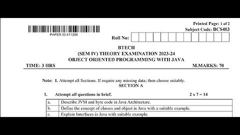AKTU B.Tech 2nd Year OOPS with Java PYQs SOLVED! 💯 | Complete 2023-24 Paper Solution | 90+ Marks🔥
