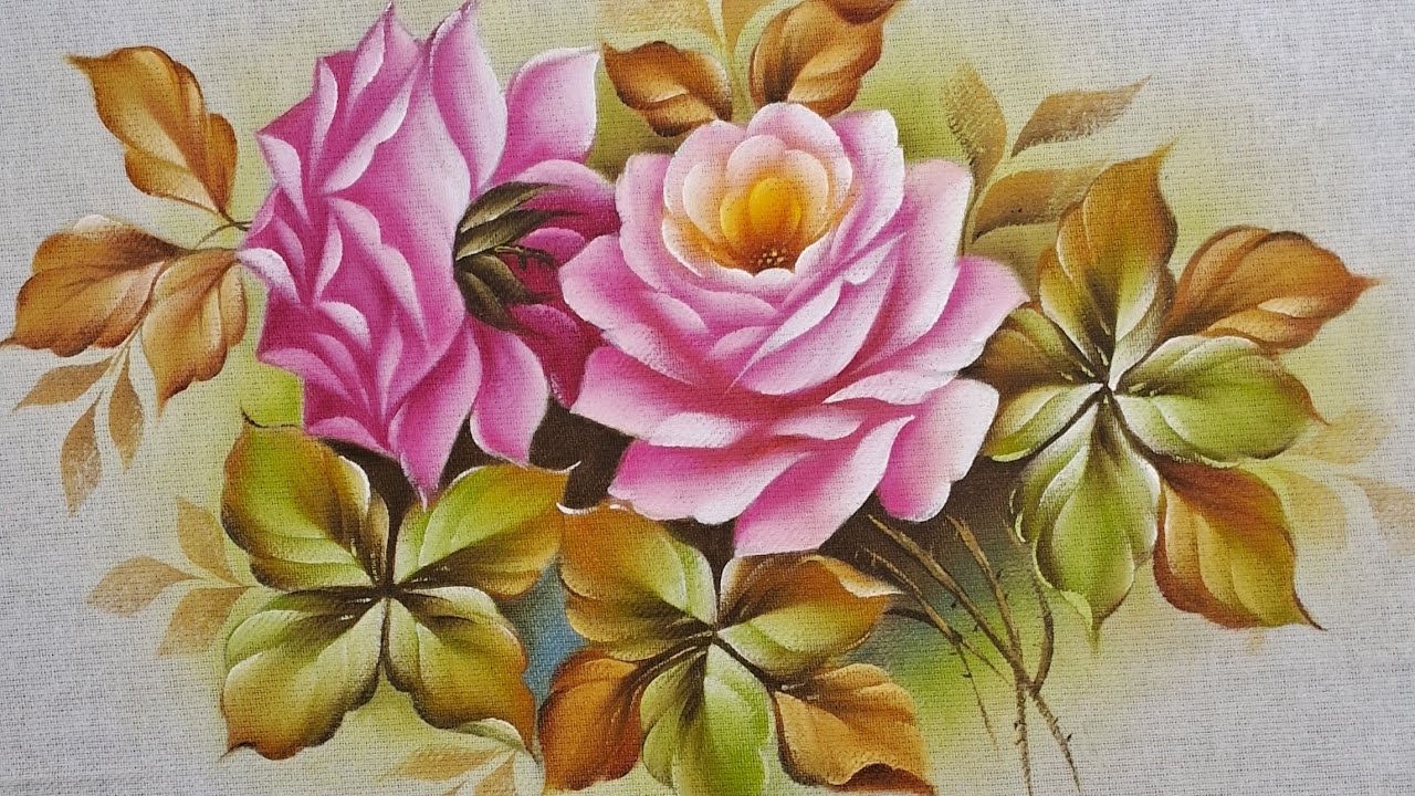 Como pintar rosas e folhas - Fábio Marques 