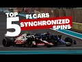 TOP 5 F1 Cars Synchronized Spins: Jaw-Dropping F1 Car Choreography
