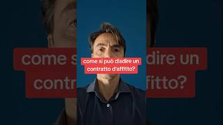 come si può disdire un contratto d'affitto? #immobiliare #affitti #disdette