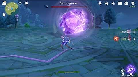 Genshin Impact Level 62 Electro Hypostasis Keqing + Amber only [No Damage]