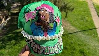 DIY Custom Black Girl Trucker Hat