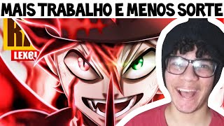 REACT - Rap do Asta - Pt. 2 ?⚔ (Black Clover) | AINDA MAIS ESFORÇO E MENOS SORTE | LexClash