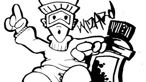 How to draw a oldskool graffiti character with his spray can (graffiti Karakter)