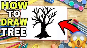 How to draw Tree Silhouette step by step - SHN Best Art