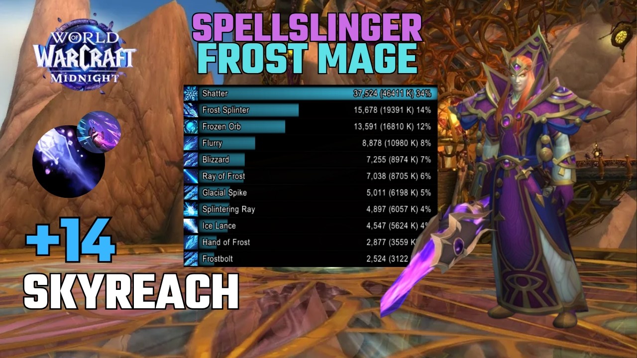 Skyreach +14 | Spellslinger Frost Mage | Midnight - Season 1 M+ - YouTube