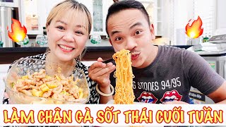 Vlog#:ĐI SIÊU THỊ MUA ĐỒ VỀ LÀM CHÂN GÀ SỐT THÁI THEO TREND TIKTOK.