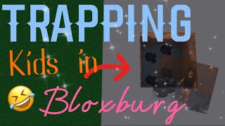 How to make a basement in bloxburg & trap kids! 🕸🔦😂