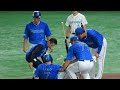 【大勢の155キロ】佐野恵太、デッドボールをくらいベンチに退く